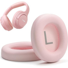 TOZO HT2 Replacement Ear Pads, Soft Protein Leather Ear Protection, Waterproof for Comfortable Fit with Dustproof Mesh, Soundproofing Foam Pink