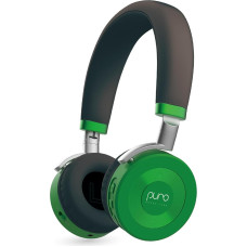 Puro Sound Labs JuniorJam Plus Volume Limiting Headphones for Kids, Safe Audio Protection for Hearing - Adjustable Bluetooth Headphones for Tablets, Smartphones, PCs (Green)