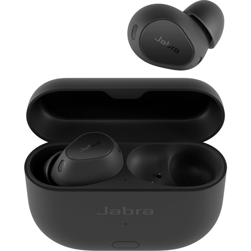 Jabra Elite 10 Gen 2 kabellose Bluetooth-Earbuds, Verbesserter 3D-Sound, LE-Audio-Smartcase, halboffenes Design, Advanced ANC, 6 integrierte Mikrofone und bis zu 36 Std. Akkulaufzeit – Titanium Black