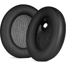 Space One Earpads Replacement Cover Compatible with defean One Active Noise Cancelling High Density Foam Soft Leather Jet Black