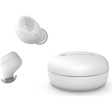 Motorola Sound Moto Buds 150 Wireless Earphones Bluetooth Water and Sweat Proof Touch and Voice Control 18 Hours Playtime White