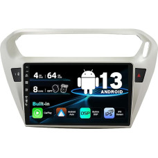 SXAUTO Android 13 Car Radio for Peugeot 301 (2013-2016) - Built-in Carplay/Android Car - LED Camera + Mic - 4G + 64G - DAB 360-CAM Steering Wheel Control Fast Boot WiFi Bluetooth AHD - 2 DIN 9 Inch