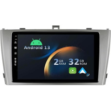 YUNTX Android 13 Car Radio for Toyota Avensis 2009-2015-[Integrated CarPlay/Android Car/GPS]-9 Inch IPS 2.5D Touchscreen Free Camera DAB/Steering Wheel Control/MirrorLink/Bluetooth 5.0/WiFi/USB/4G