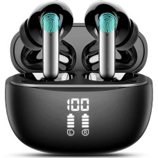 Vtkp Wireless Earbuds, Bluetooth 5.3 Headphones with 4 ENC Microphones, 2023 Wireless Headphones In-Ear 60H Deep Bass Bluetooth Earphones with Noise Cancellation, IP7 Waterproof Bluetooth Earbuds, LE