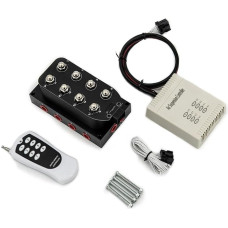 ARUPMN Luftfeder 12 V 8 ventilių magnetinis ventilis Luftfederung Verteilerventil mit Fernbedienung 0-200 PSI Luftfederung (su nuotolinio valdymo pulteliu)