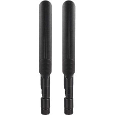 sourcing map WiFi Antenna 8dBi High Gain 2.4G/5G/5.8GHz SMA Male Dual Band 159mm Paddle Shape for Bluetooth/Zigbee Antenna Black 2 Pack