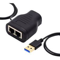 NFHK NFHK 100Mbps STP UTP RJ45 8P8C vyriškos lyties į dvigubą RJ45 HUB skirstytuvą Tinklo Ethernet komutatoriaus adapteris