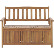 Beliani Sovana Praktiškas sodo suoliukas šviesiai rudos spalvos akacijos mediena 120 cm