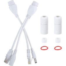 Leapiture POE Adapter Cable, 2 Pieces 12V DC Waterproof POE Splitter Non-Standard POE Injector Cable Ethernet Power Adapter Kit Perfect for DIY Network Installations (White)