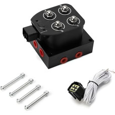 Oro spyruoklė, oro pakaba 12 V 0-200 psi/0-300 psi Solenoidinis vožtuvas Oro pakabos skirstytuvo vožtuvas Pneumatinis amortizatorius automatiniam greitam valdymui Fbss (0-200 psi)