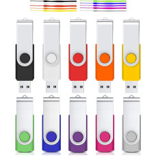 USB rašiklių kortelės pagrindas USB 2.0 besisukantis rašiklis Nešiojamoji atmintinė (įvairiaspalvė su šonu) 8GB 10 spalvų