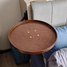 An der Wand montierter, klappbarer, runder Tisch, Kleiner Schreibtisch, 12-Zoll-Sofa-Beistelltisch, 180° abnehmbares, ausklappbares Design, Nachttisch, geeignet für Schlafzimmer, Arbeitszimm