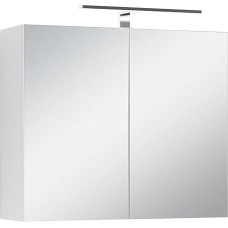 byLIVING Spree Vonios spintelė su LED apšvietimu Aukštos kokybės ir tvirta melamino danga Veidrodinės durelės su švelnaus uždarymo funkcija Stiklas Baltas Š x V 60 x G 20 cm Š 70 x V 60 x G 20 cm