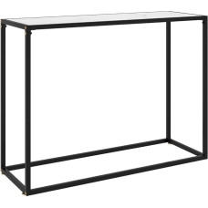 39.37x13.78x29.53in Konsolentabelle, Temperatures Glasweiß -Schmal -Konsolen -Sofa -Tisch für Wohnraum, Leicht zu Reinigen, Robust und Stabil, Modernes Aussehen, Baugruppe