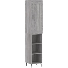 vidaXL Highboard, Sideboard with Lots of Storage Space, Chest of Drawers Cabinet for Living Room, Sideboard, Side Cabinet, Metal Legs, Modern, Grey Sonoma Wood Material