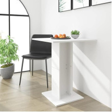 ZQQLVOO Bar Laptop Table Studio Dining Table Bistro Table White 60 x 60 x 75 cm Wood Material Suitable for Kitchen, Dining Room, Living Room and Office