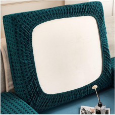 KAISUN Sofos sėdynės pagalvėlės dangtelis Žakardinis megztas neslystantis sėdynės pagalvėlės apsauga su elastinga baze, skalbiamas, pritaikytas baldų apsaugai pagalvėlių dangteliai (spalva: žalia, dydis: didelis, 2 sėdimos vietos)