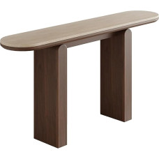 ZKBDBWTR Industrial Console Table, Narrow Entrance Table with Wooden Top and Metal Frame, Modern Sofa Table for Living Room or Hallway, Easy Assembly, Black (100 cm / 39.3 inches)