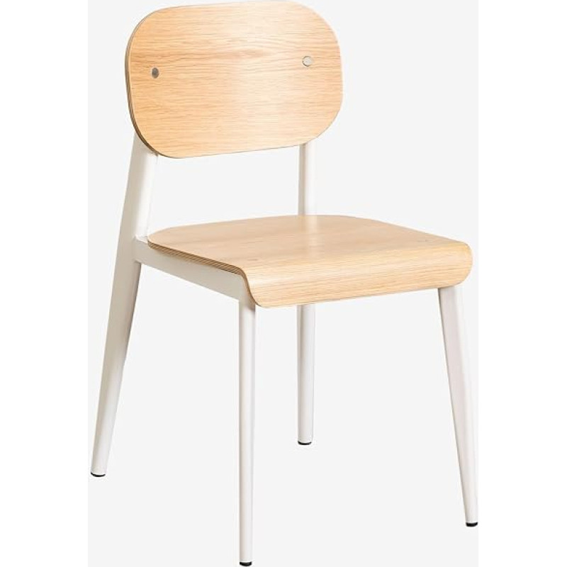 SKLUM 4 valgomojo kambario kėdžių rinkinys, baltas