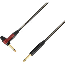Adam Hall Cables 5 Star IPR 0900 Palmer Cable Timbre Instrument Cable, Palmer & Neutrik 6.3 mm Angled Jack Plug to 6.3 mm Mono Jack Plug, Black, 9 m