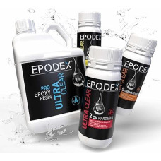 EPODEX Epoxy Resin Set Pro Series Crystal Clear Epoxy Resin for Casting Heights up to 2 cm, 5 cm or 10 cm Casting Resin Set Coatings, Art, Crafts, Potting, River Tables, Lamps, Jewellery and More
