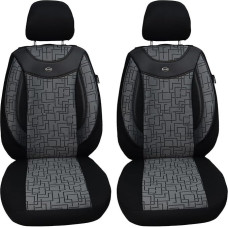 Individualūs sėdynių užvalkalai automobilio sėdynėms, suderinami su Mercedes C klasės W205/S205 vairuotojo ir keleivio apsauginiais užvalkalais Sėdynės apsauga Sėdynės užvalkalas FB:01 (juoda/pilka)