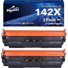 Superprint 142X Toner Cartridge Black (with Chip) Compatible with HP 142X W1420X 142A W1420A Toner (Large 2000 Pages, Pack of 2)