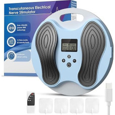 Medicinos kraujo apytakos stimuliatorius pėdoms ir kojoms - 3 in 1 su Ems ir 4 Tens pagalvėlėmis Elektrinis pėdų masažuoklis, galintis sumažinti lėtinį skausmą, neuropatiją ir sutrikusią kraujotaką