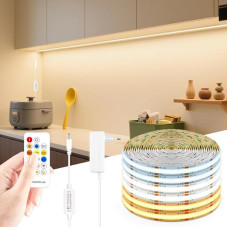 CHNMALITAI 24 V 10 m 576LEDs/m CCT COB LED Strip, 2700 K - 6500 K Adjustable Colour Temperature White/Cool White/Warm White Dimmable LED COB Strip for Bedroom Kitchen Home Cabinet Lighting