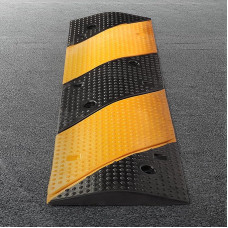 Road Threshold, Floor Threshold Crossing Length Speed Limit, 1 m, Rubber Speed Threshold, Non-Slip Speed Threshold, Road Threshold, Yellow/Black