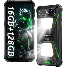 OUKITEL G5 (2025) lauko mobilusis telefonas - 16GB + 128GB/1TB lauko išmanusis telefonas be sutarties su 900LM stovyklavietės žibintu, 6 colių statybvietės mobilusis telefonas, 6300 mAh IP68 atsparus vandeniui, 13MP mobilusis telefonas