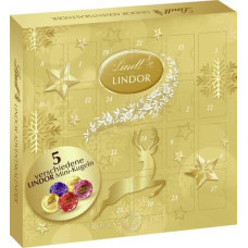 Lindt LINDOR mini advento kalendorius 2025 - 109 g | 24 švelniai tirpstantys LINDOR rutuliukai | Elegantiškas šokoladinis šokoladas Kalėdoms | Puiki šokoladinė dovana advento laikotarpiui
