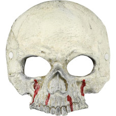 Toyvian Halloween-Blutmuster-Halbgesichts-Totenkopf-Maske, PU-Material, mehrfarbig, für Partys, gruselige Halloween-Dekorationen