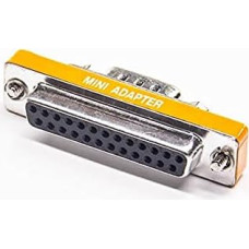RIKYJIC D-Sub 9 kontaktų vyriškos ir 25 kontaktų moteriškos lyties metalinis adapteris su tiesiu kištuku