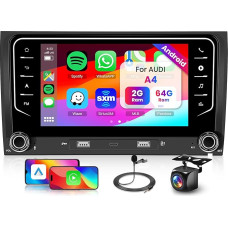 Hodozzy 2G + 64G Android Car Radio for Audi A4 B6 S4 RS4 Seat Exeo with Wireless Carplay Android Car Mirrorlink, 7 Inch Touchscreen Car Radio with Navigation WiFi Bluetooth DSP FM/RDS Radio with