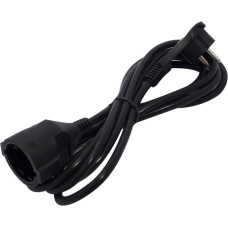 CHACON Rallonge électrique 3 m HO5VVF 3x1,5 mm2 noir avec fiche plate