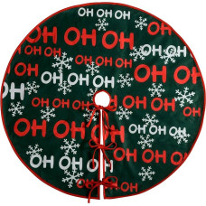 WeRChristmas Ho Ho Ho Ho Kalėdų eglutės sijonas, audinys, įvairiaspalvis, 105 cm, didelis