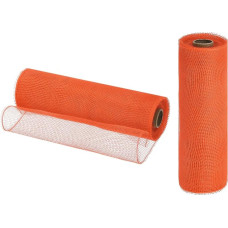 sourcing map Burlap Mesh Ribbon 10 Inch x 10 Yards PP Decorative Mesh Ribbon Wrap Ribbon for Christmas Wreath Party Decoration Crafts Garlands (Orange, 2 Pack)