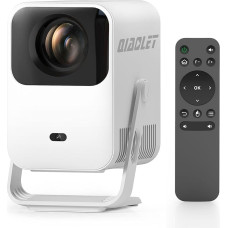 QIAOLET 2025 mini projektorius 4K Full HD 1080P palaikymas, 270° pasukimo kampu projektorius, automatinis fokusavimas ir automatinis lizdinės plokštumos koregavimas, 