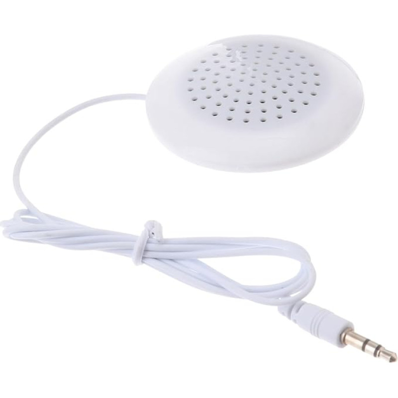 STOBOK Nešiojamasis mini garsiakalbis prie lovos stalo Muzikinis garsiakalbis miegui Kompaktiškas stereofoninis garsas planšetiniams kompiuteriams, išmaniesiems telefonams ir nešiojamiesiems kompiuteriams (baltas)