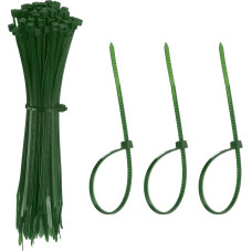 YELARXI Kabelbinder aus Kunststoff, selbstsichernd, 15,2 cm, passend für Zuhause, Garten, Büro, Werkstatt, Reisen - (100 Stück, dunkelgrün)