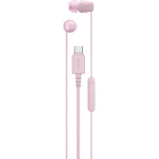 Sony IER-EX15C USB-C Wired In-Ear Headphones with Mic - Compatible with Android, iOS, Tablet, Laptop & PC - Tangle-Free Cable, Powerful Bass - Perfect for Travel & Everyday Use - Pink