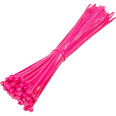 Kafton 100 vnt. rožinės spalvos fluorescencinių kabelių kaklaraiščių Nailono plastikiniai kabeliniai kaklaraiščiai 300 mm x 4,8 mm