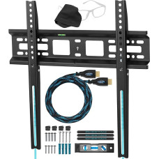 Cheetah Mounts APFMSB TV Wall Mount for 51 - 140 cm (20 - 55 Inches) Plasma, LED and LCD Televisions Wall Distance of Mount Only 3 cm VESA 420 x 400 and Max. 52 kg