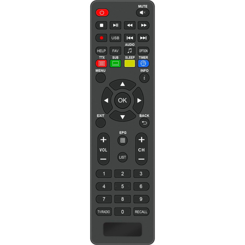 Replacement Remote Control Suitable for Tele-System/fuba Satellite Decoder TS9018HEVC ODE718HEVC, Not Compatible with Other Models