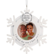 Hallmark Dayspring Our First Christmas Photo Holder 2024 Christmas Decoration