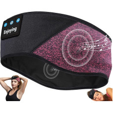 Zalvivia Sleep Headphones Bluetooth Headband, Wireless Sports Headphones with Ultra Thin and Soft Sponge Stereo Speakers Headphones Headband for Sleeping, Travel, Running, Meditating - Black