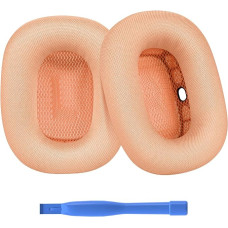 Replacement Ear Pads for AirPods Max Headphones by MMOBIEL - Memory Foam and Mesh Fabric Headphones Ear Pads - Headphone Replacement Pads - Orange