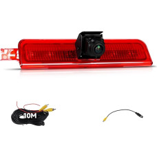 Hodozzy atbulinės eigos kamera VW Caddy 2003-2015 m. Aukštai sumontuota stabdžių žibintų atbulinės eigos kamera 12 V stovėjimo kamera Automobilių stabdžių žibintų kamera Naktinio matymo vandeniui atspari kamera su atbulinės eigos linija Reguliuojamas kamp