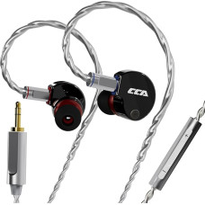 CCA Phoenix In-Ear Monitor Headphones, Dual Magnetic Dynamic Driver IEM with Clear HiFi Sound and Deep Bass, Professional Full Metal Gaming Earbuds for Musicians, Singers and Audiophiles (3.5